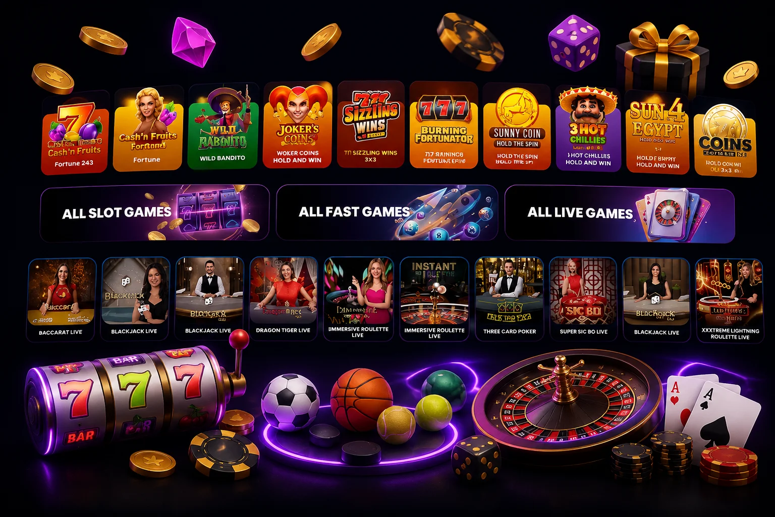 Игровой ассортимент в онлайн казино Oltinbet